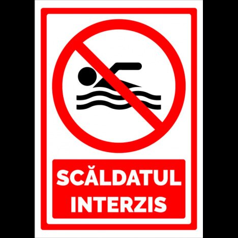 Indicator pentru scaldatul interzis